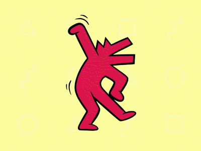 Dance Off! aftereffects animation 2d animation after effects animation design colour dancer gif gif animation haring keith motion design motiongraphics