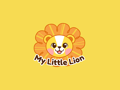 My Little Lion adobe illustrator animal animal logo cute cute animal cute illustration design illustrator lion logo vector