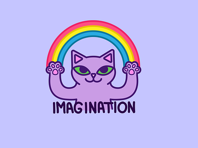 Imagination cat animal animal logo cat cute cute illustration design illustration illustrator vector vector animals vector cat