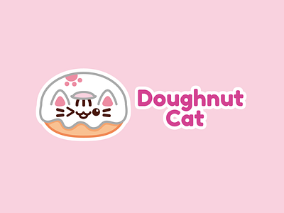 Doughnut Cat adobe illustrator animal animal logo cat cute cute animal design doughnut food logo vector vector animals