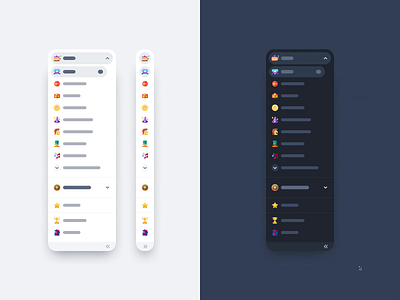 Collapsible Sidebar Navigation closed collapsible dark design light menu navigation open sidebar slim sidebar ui design