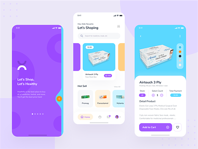 Pharmacy Mobile App Exploration android blue card clean drugstore health health app healthcare home iphone mobile mobile app pharmacy purple shop simple startup stayathome ui uidesign
