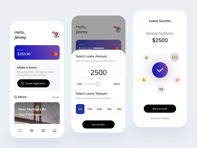 Loans Mobile App Exploration by Happy Tri Milliarta on Dribbble