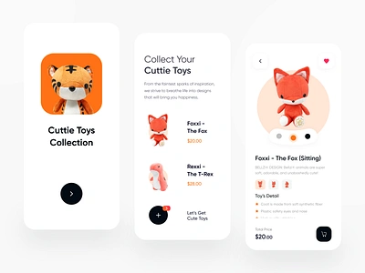 Toys Store Mobile App Exploration app card clean clean design clean ui mobile mobile app mobile design mobile ui shop shopping app simple splash screen startup store toy toys toystore ui design ux design