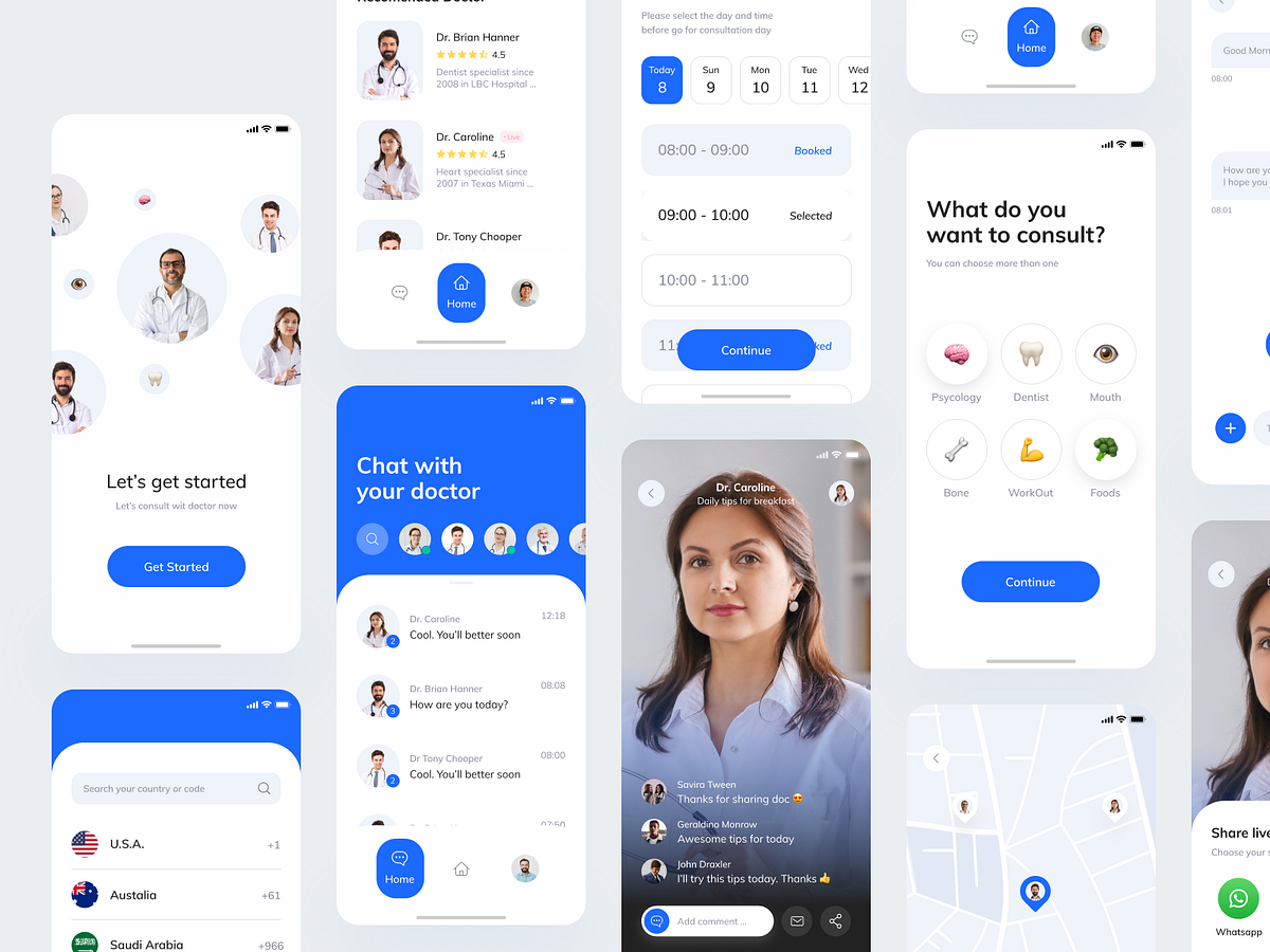 Doctor Consultation UI KIT by Happy Tri Milliarta on Dribbble