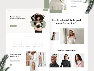 Classio Fashion Store Landing Page Exploration