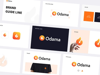 Odama Brand Guideline brand brand design brand guideline branding branding design cardboard color favicon goldenratio gradient guidelines logo logo design logo design branding logo design concept logo designs logodesign logos product product design