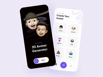 3D Avatar Generator Mobile Prototype 3d animated animation change color color emoji emoji set emojis flutter interaction interactions ios ios app memoji mobile mobile app prototype prototypes prototyping simple animation
