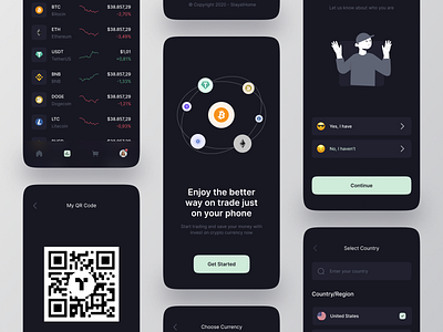 Tradlr UI KIT Exploration 📊 app apps bank bitcoin chart crypto crypto app crypto currency invest ios market mobile mobile app mobile ui splash screen trade trading ui ux