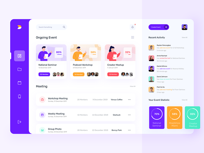 Event Organizer Dashboard Design by Happy Tri Milliarta on Dribbble