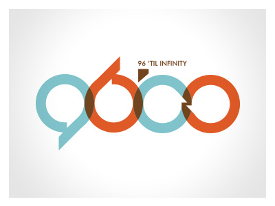 96 'til Infinity branding identity logo design