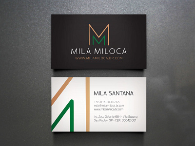 Mila Miloca rebranding branding branding and identity business card design flat logo logo design typography