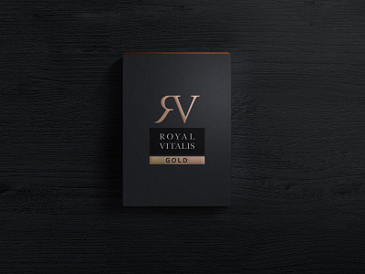 Royal Vitalis Gold (box packaging mockup) box branding design packaging design