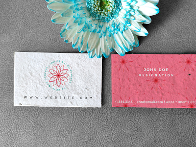 Business Cards Mock Up with Gerbera (Daisy) branding business card mockup business cards businesscard clean design editable floral flower minimal mockup mockup design mockup psd mockup template vector