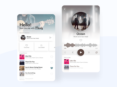 Music App Concept app concept design interface makead mobile ui ux