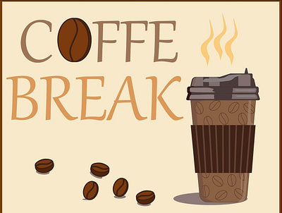 coffe break coffe design illustration monochrome vector