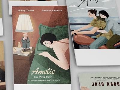 movie poster illustration 《Amelie》 illustration movie poster postcard