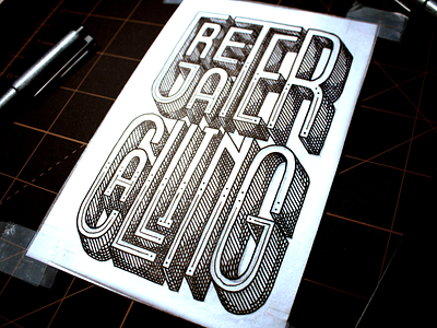 Sevenly - Greater Calling - Ink apparel banner block letter custom handmade label lettering sevenly type typography vintage