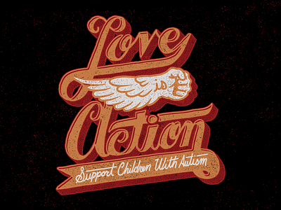 Sevenly - Love Is Action apparel banner custom flourish handmade label lettering ornamentation script sevenly type typography vintage