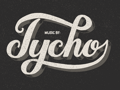 Music By: Tycho custom handmade holstee lettering script type typography vintage