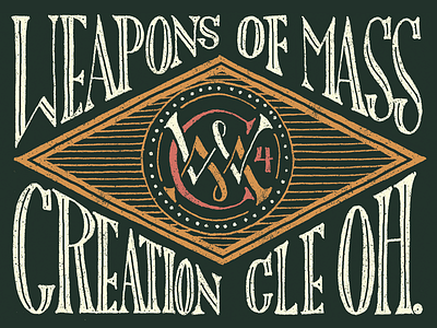 Weapons of Mass Creation 4 apparel custom handmade label lettering type typography vintage