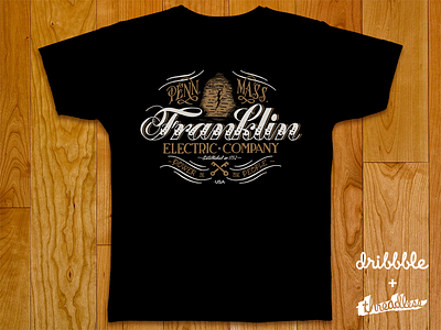Franklin Electric Company apparel branding custom flourish handmade lettering logo ornamentation type typography victorian vintage
