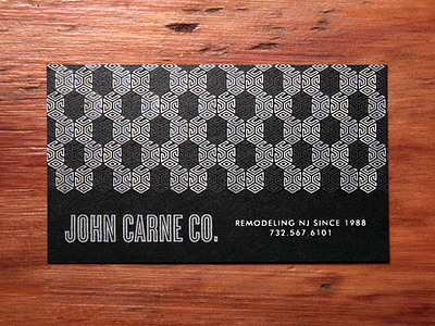 John Carne Co. Business Cards branding business cards construction custom lettering logo pattern type typography