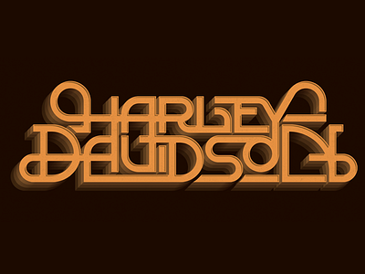 Harley-Davidson Pt. 2 70s apparel custom davidson harley lettering motorcycle type typography vintage