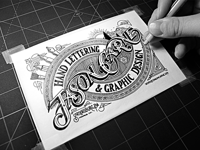 Jason Carne Trade Card branding custom flourish handmade lettering logo ornamentation trade card type typography victorian vintage