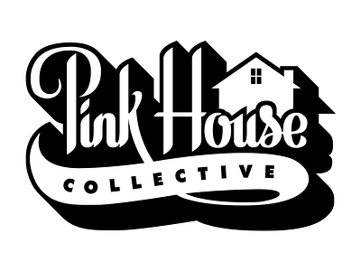 Pink House Collective apparel custom handmade house lettering script sign painter type typography vintage