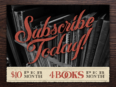 Lettering Library - Subscribe! advertisement books custom handmade lettering library subscribe type typography vintage