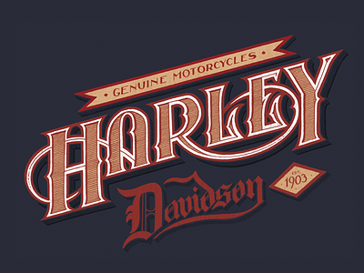 Harley-Davidson Pt. 3 apparel custom davidson harley lettering motorcycle type typography vintage