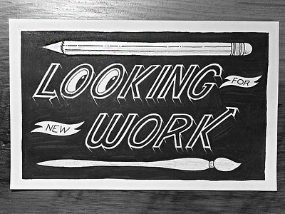 Looking for New Work! custom freelance handmade jobs lettering type typography vintage work