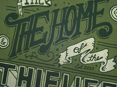 Home of the Thieves apparel type typography