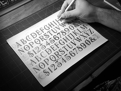 Alchemist - The Early Days custom font hand lettering lettering sign painting sketch type typeface typography