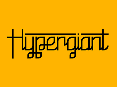 Hypergiant branding lettering logo printers printing screenprint script type typography
