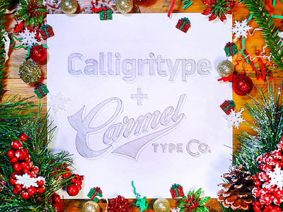 Calligritype + Carmel Type Co. Holiday Giveaway! challenge contest fonts gifts giveaway hand lettering holiday lettering promotion type typography