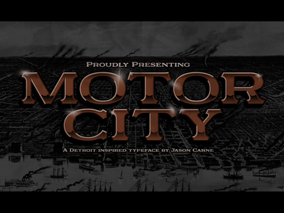 Motor City bold city detroit font fonts heavy lettering serif type typeface urban