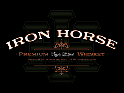 Iron Horse Whiskey bold city detroit font fonts heavy lettering serif type typeface urban whiskey