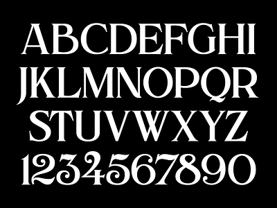Alchemist - Uppercase & Numerals alphabet display font fonts lettering specimen type typeface typography
