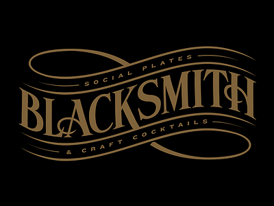 Blacksmith branding custom lettering lockup logo logotype mark type typography