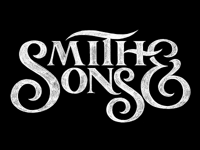 Smith & Sons fancy hand lettering lettering logo logotype ornate typography wordmark