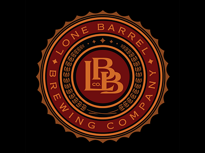 Lone Barrel Brewing Company barley beer branding brewing lettering lockup logo logotype mark medallion type typography