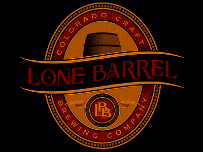 Lone Barrel - Full Logo barrel beer branding brewery label lettering logo logotype type typography wordmark