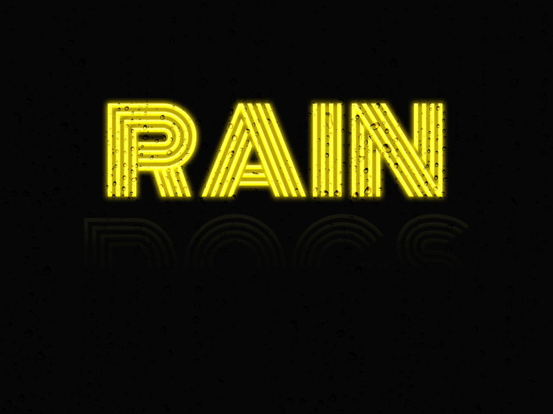 Tom Waits - Rain Dogs animation font fonts lettering music neon sign type typeface typography