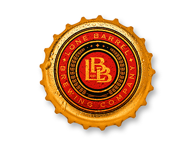 Lone Barrel Brewing Co. - Bottle Cap beer bottle branding brewery cap lettering lockup logo monogram typography