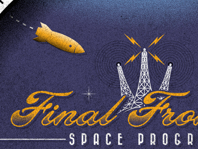 The Final Frontier apparel rocket space type typography