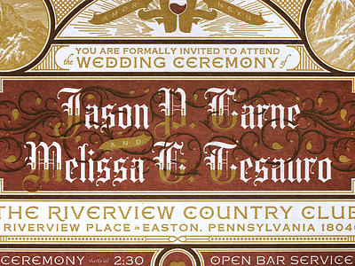 Wedding Invites blackletter decorative fancy flourishing invitation invite lettering type victorian wedding