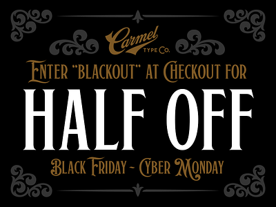 Carmel Black Friday Special! black friday cyber monday deal discount font offer sale type typeface