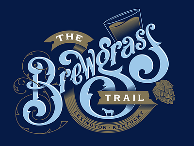 The Brewgrass Trail bar beer brewery drinking hops kentucky lettering lexington type typography